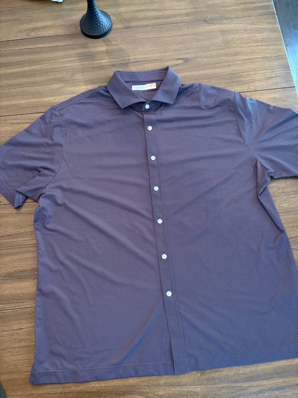 Hart Schaffner Marx Short-Sleeve Button-Down Shirt in Purple